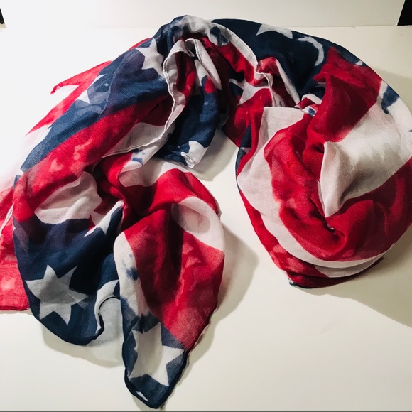 none Accessories - American Flag Scarf